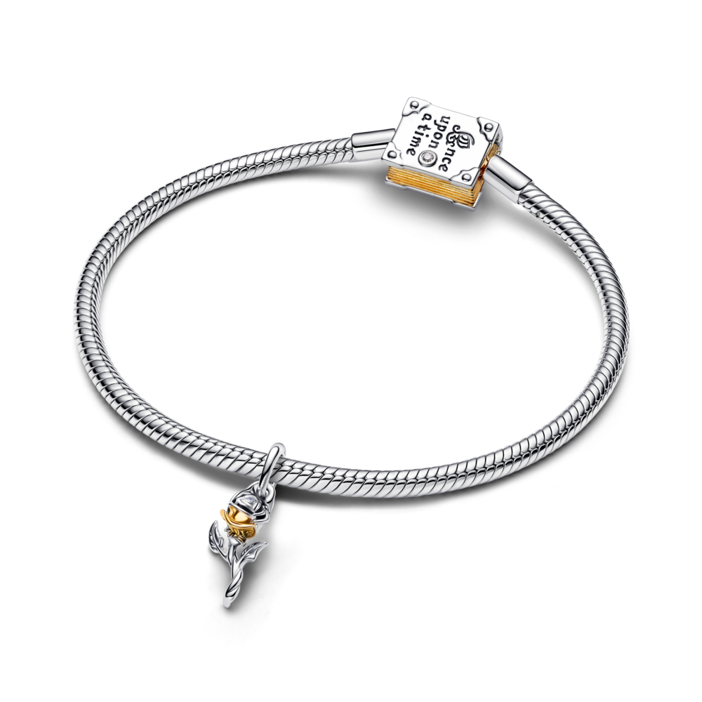 Laboratorijā audzētu dimantu amulets Disney Belle apburtā roze