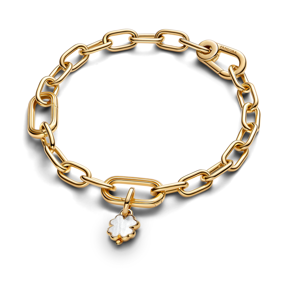 Baltā veiksmes āboliņa kulona amulets