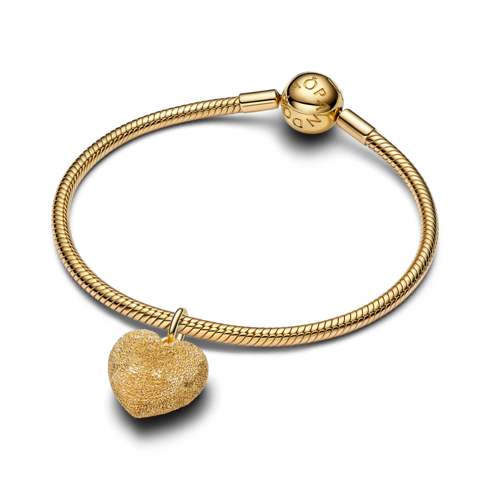 Tekstūrētas uzpūstas sirds amulets
