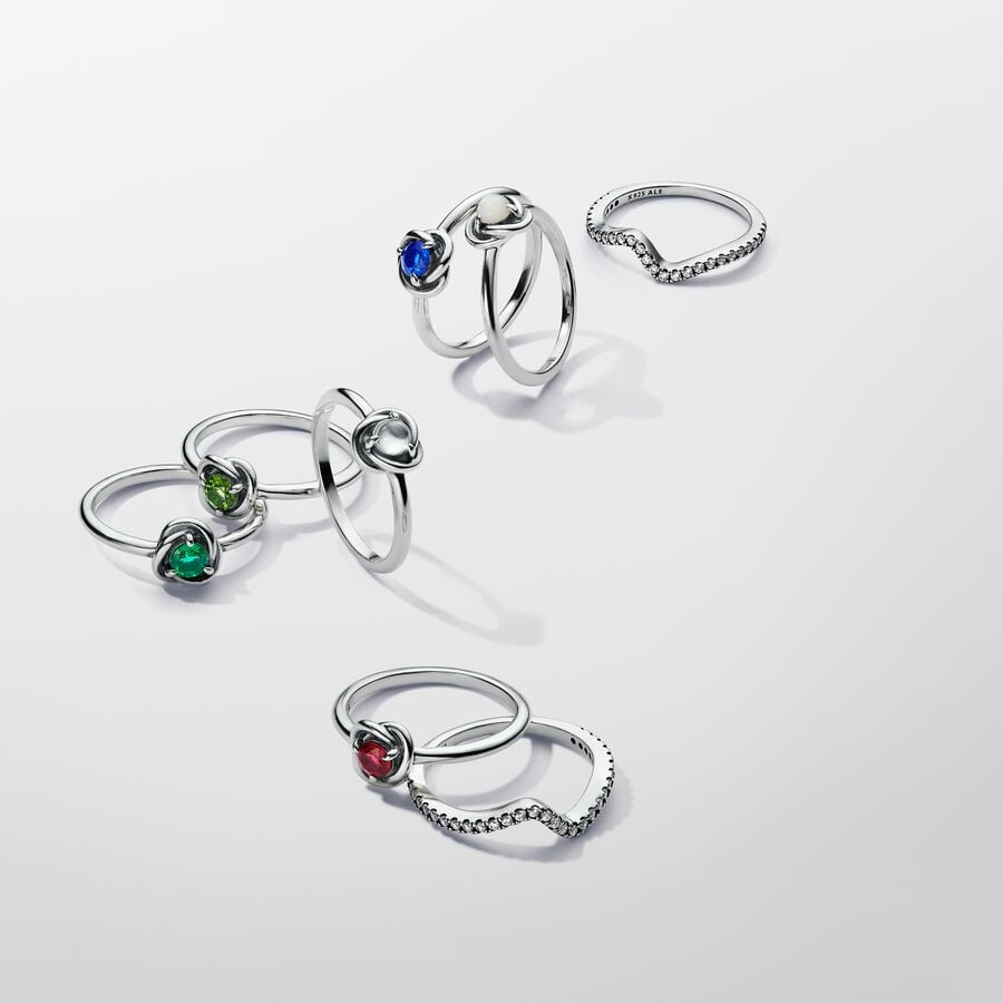 Mūžības apļa gredzens Aprīļa dzimšanas akmens