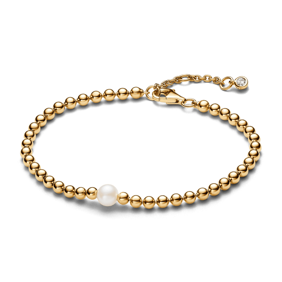 Rokassprādze ar apstrādātu, mākslīgi audzētu saldūdens pērli un krellēm