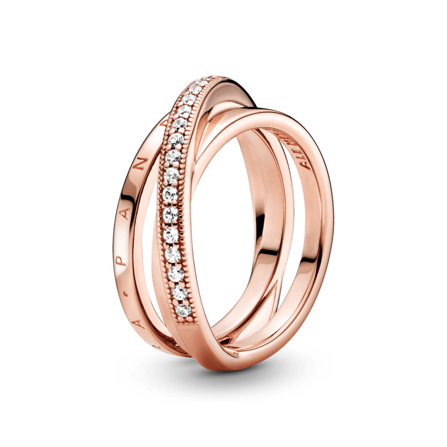 Vairākās kārtās nēsājams gredzens ar logotipa stienīti