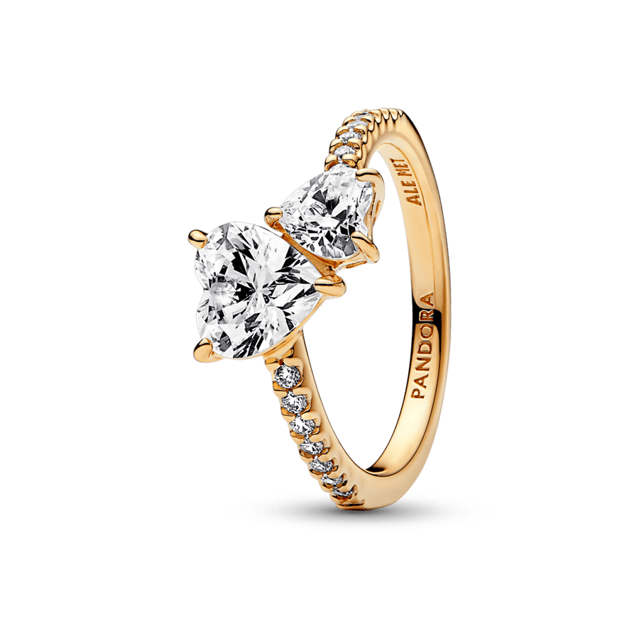 Mirdzošais dubultās sirds gredzens