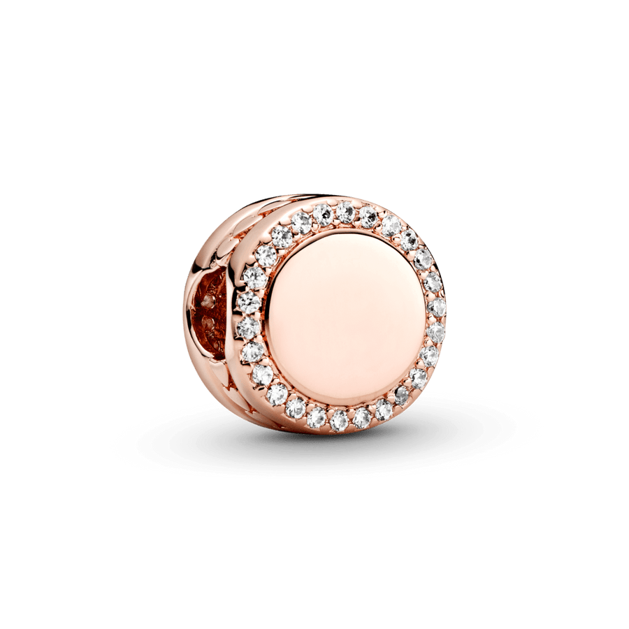 Mirdzošs iegravējams pogas amulets