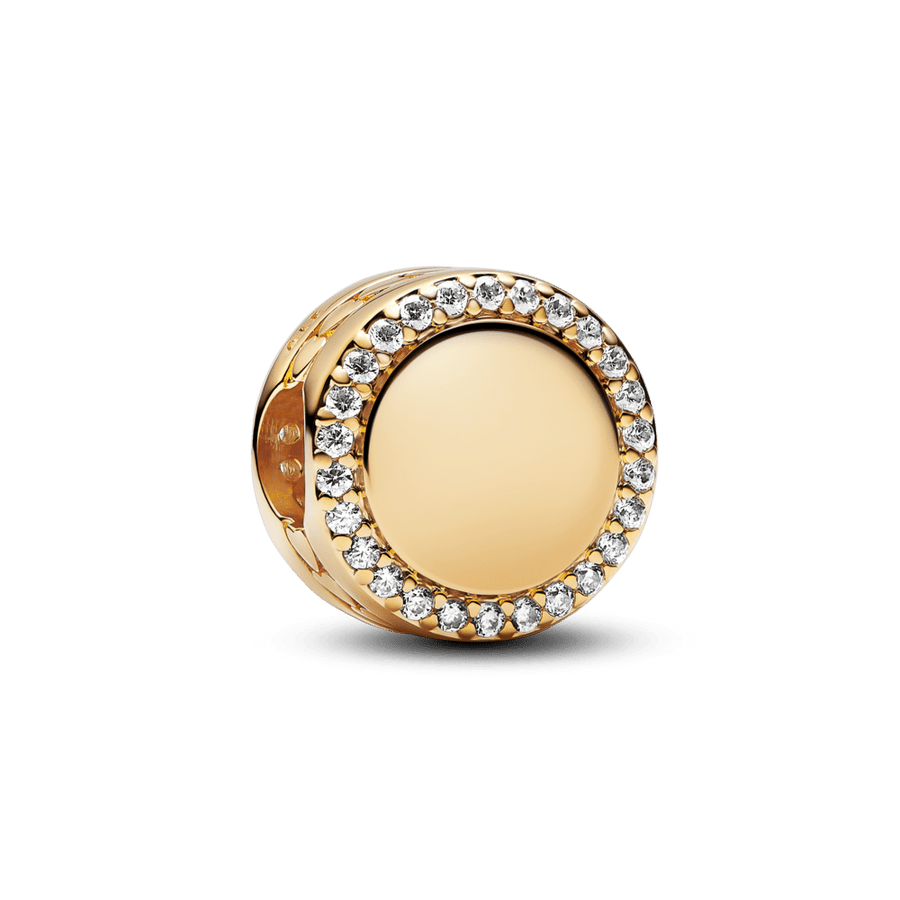 Iegravējams mirdzošais pogas amulets