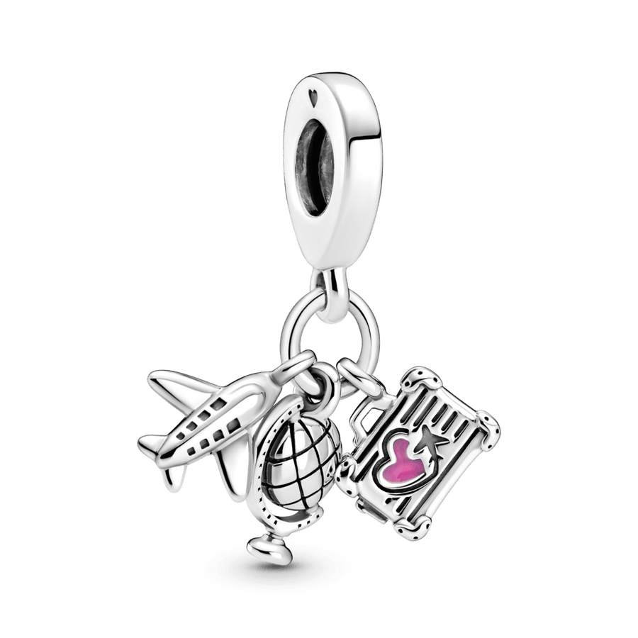 Piekarināmais lidmašīnas, globusa un čemodāna amulets