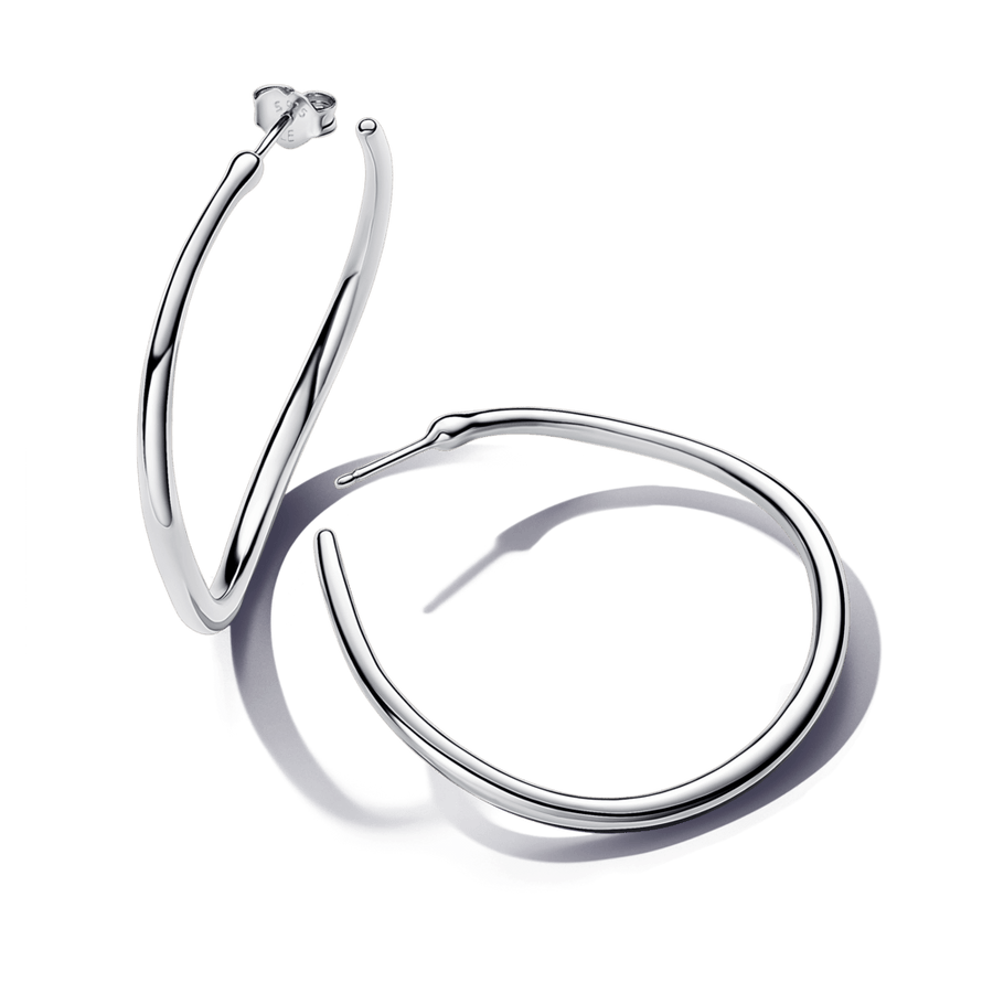 Organiskas formas 42 mm atvērtie stīpiņu auskari