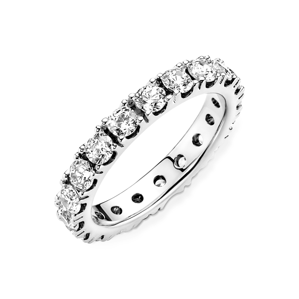 Mirdzošais mūžības gredzens ar rindiņām