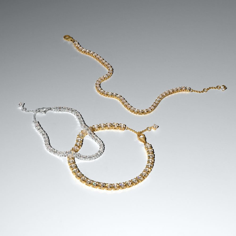 Mirdzoši greznā tenisa rokassprādze