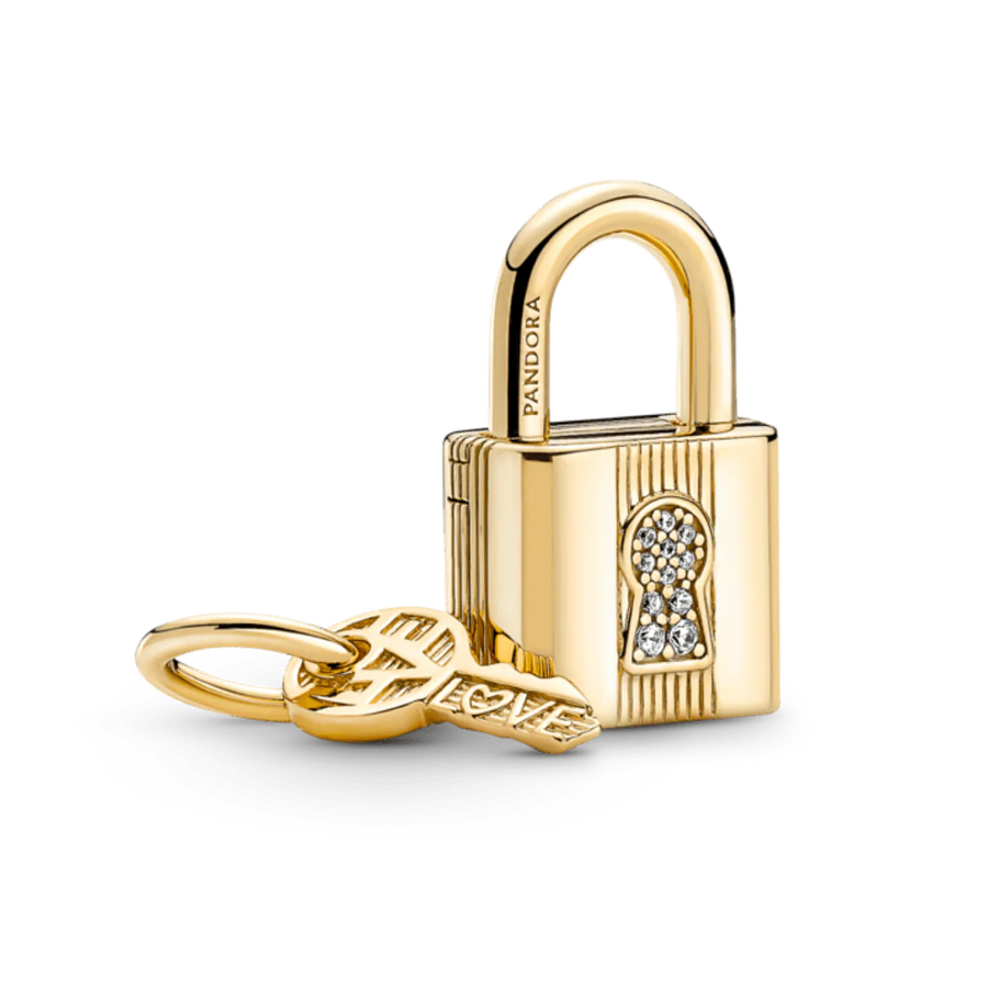 Piekarināmais slēdzenes un atslēgas amulets