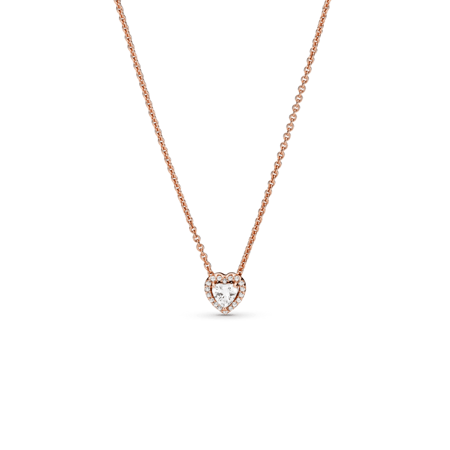 Mirdzoša pieguļošā kaklarota ar sirds motīvu