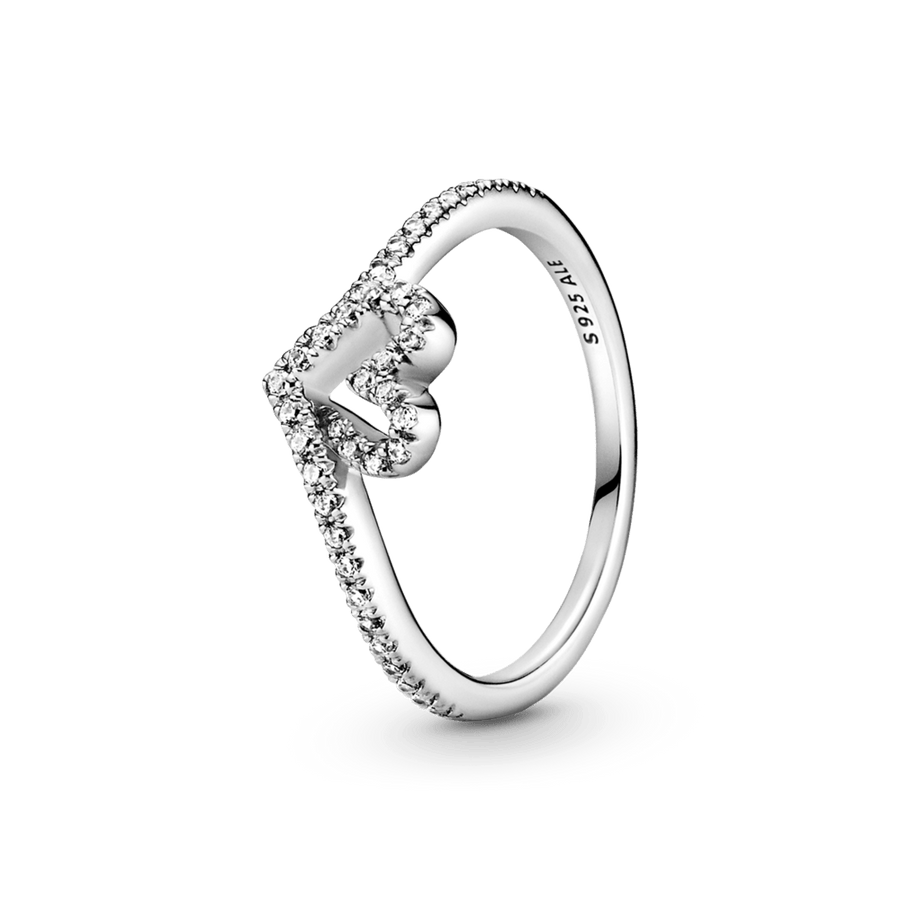 Mirdzošais sirsniņgredzens ar laimes kauliņa motīvu