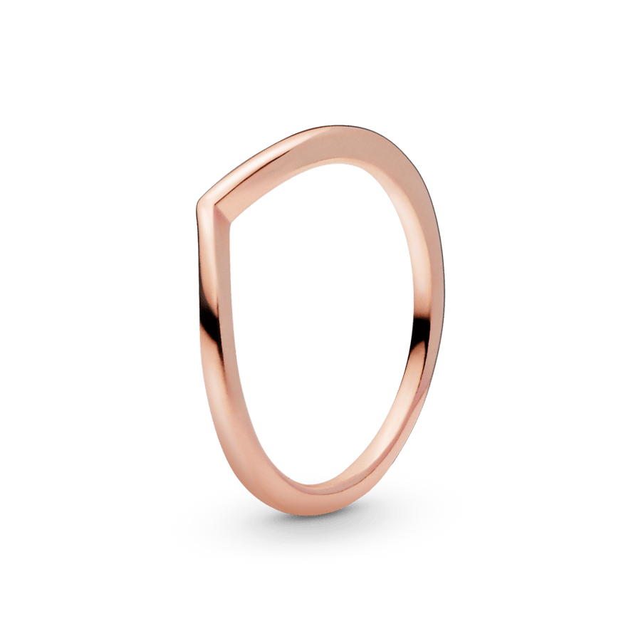 Mirdzošs Wishbone gredzens