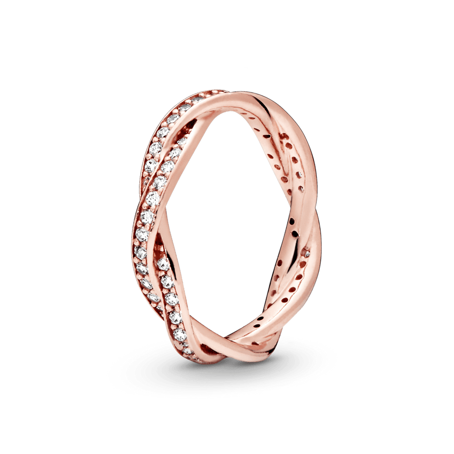 Mirdzošs savītu līniju gredzens