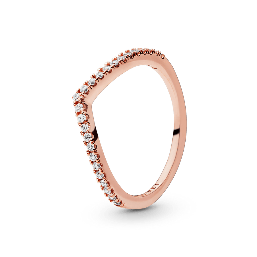 Vizuļojošs Wishbone gredzens