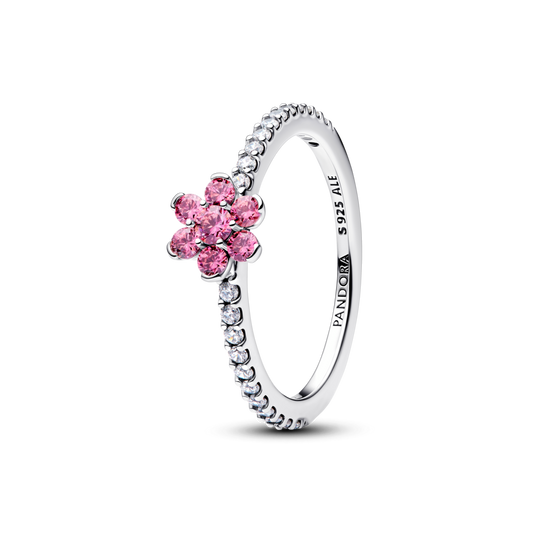 Mirdzošs rozā ziedu gredzens