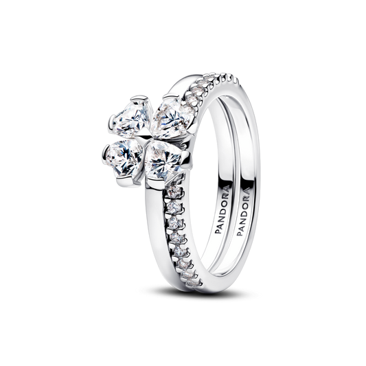 Mirdzošs sadalāmais veiksmes āboliņa gredzens