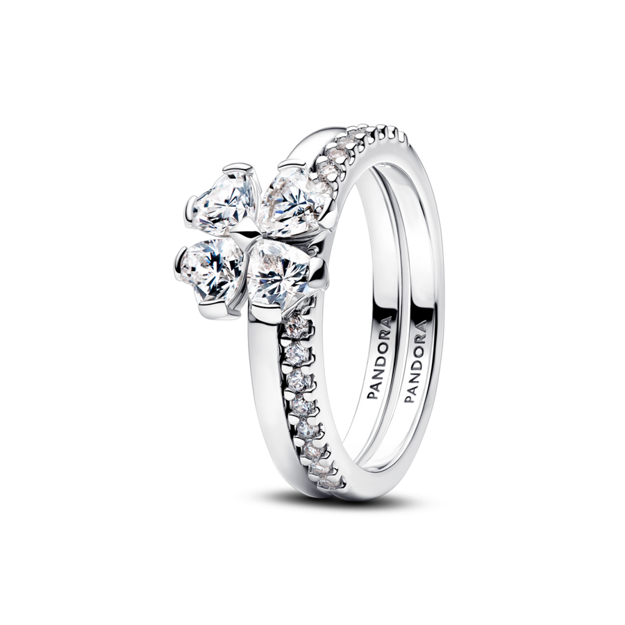 Mirdzošs sadalāmais veiksmes āboliņa gredzens