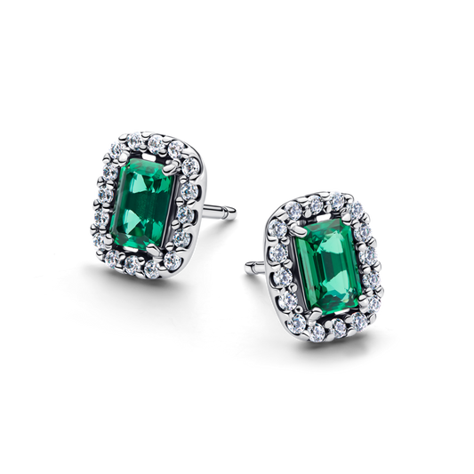 Mirdzoši taisnstūra formas auskari