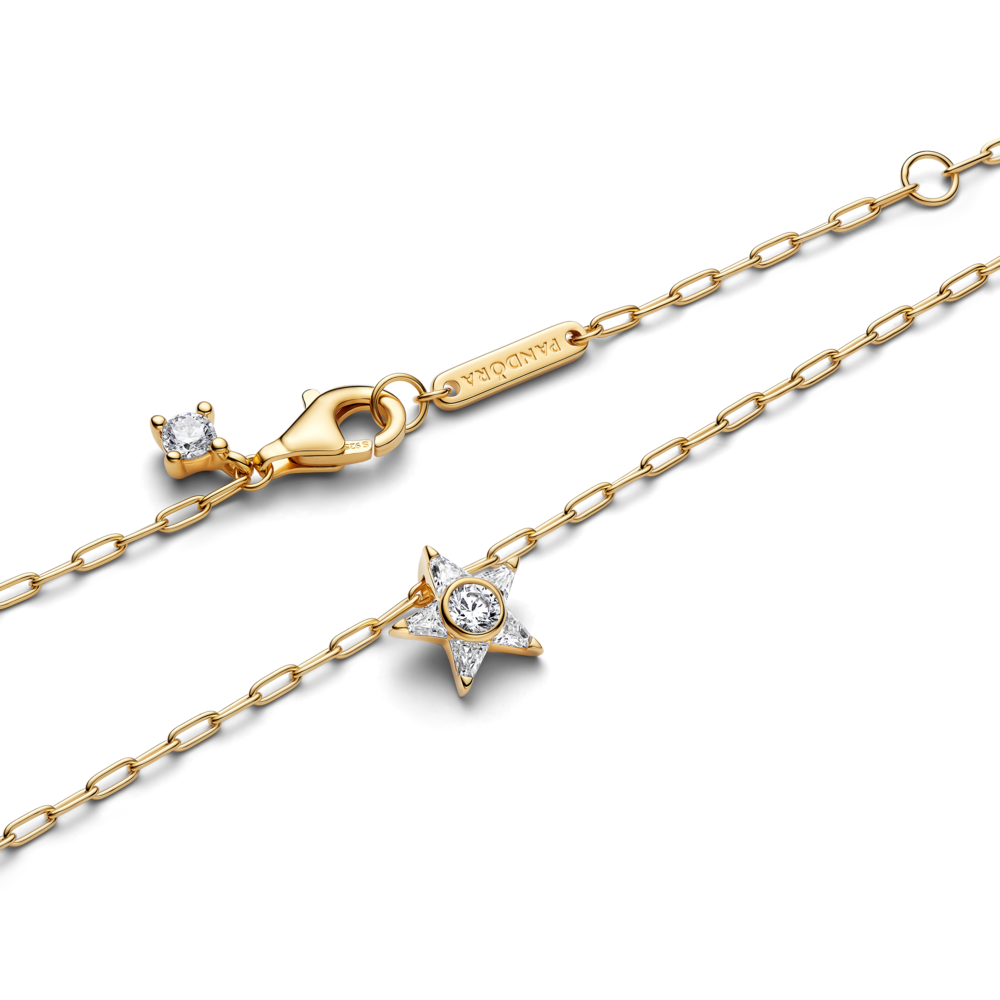 Spindinčios žvaigždės pakabutis su grandinėle