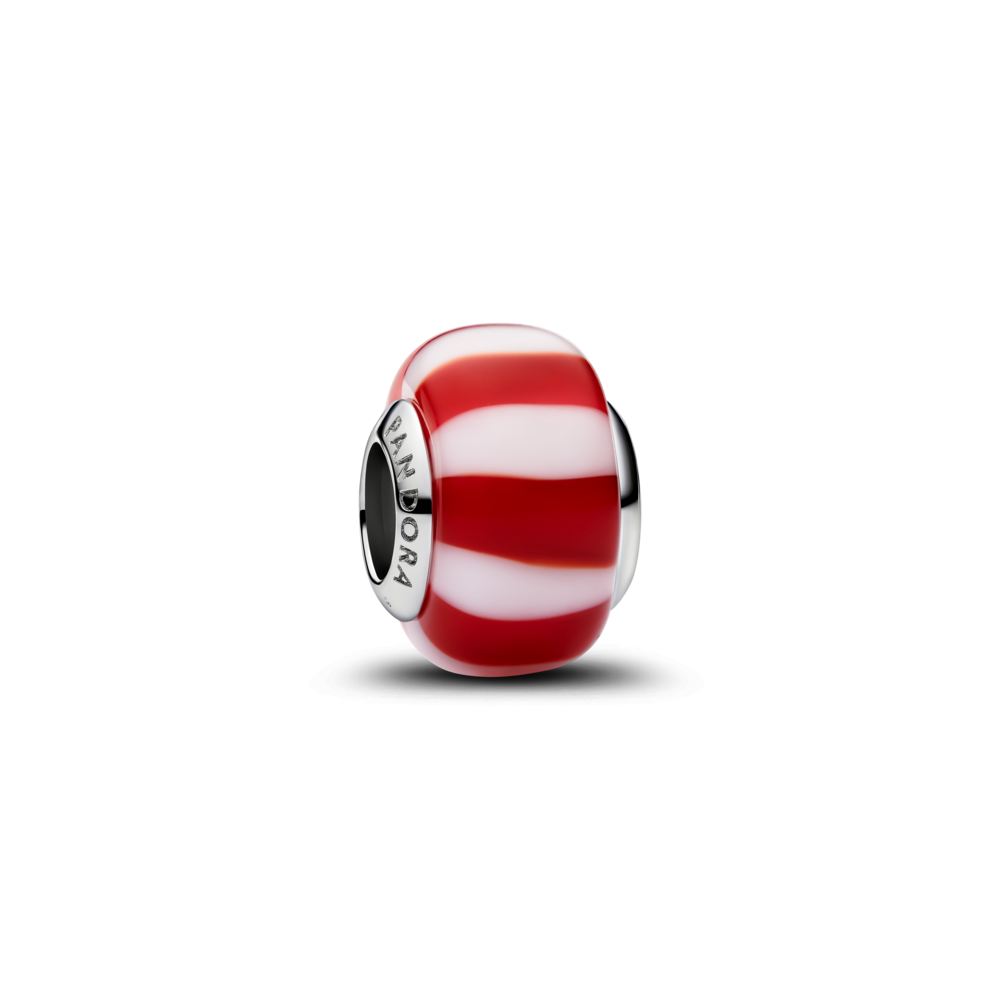 Sarkanas piparmētras Murano stikla amulets