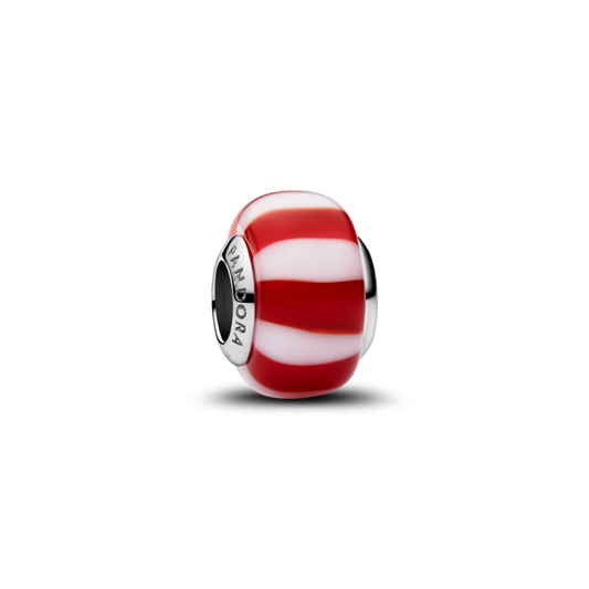 Sarkanas piparmētras Murano stikla amulets