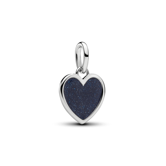 Iegravējams zilas sirds amulets