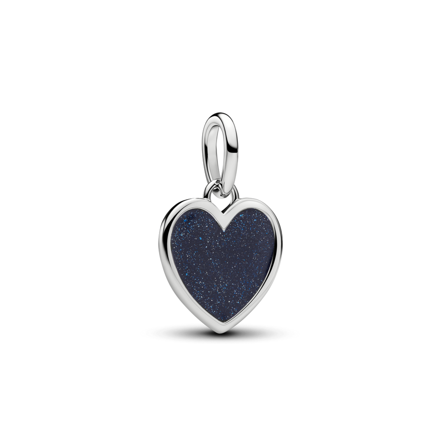 Iegravējams zilas sirds amulets
