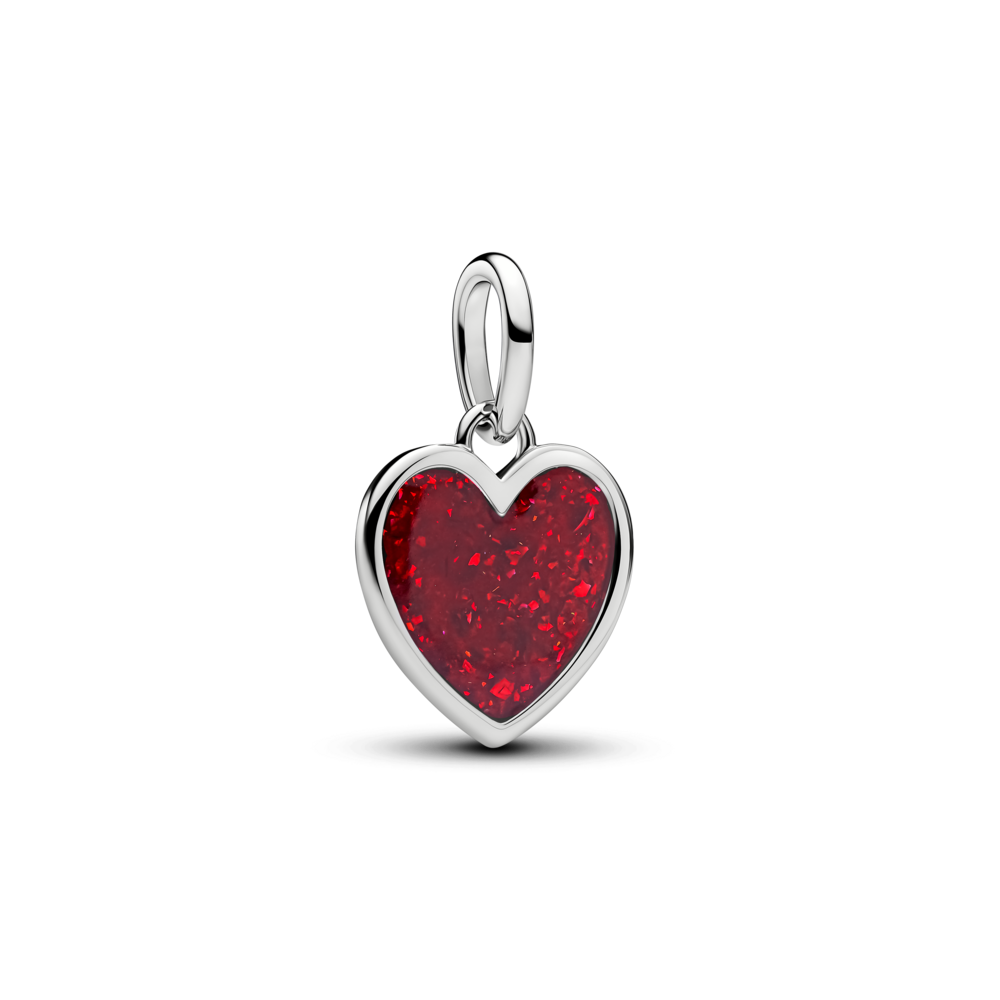 Iegravējams sarkanas sirds amulets
