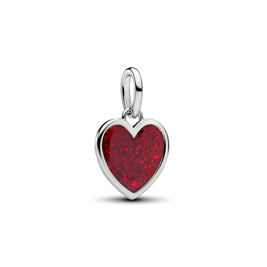 Iegravējams sarkanas sirds amulets