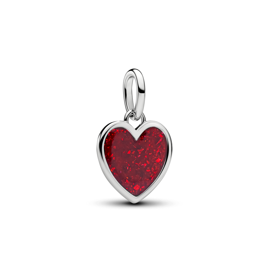 Iegravējams sarkanas sirds amulets