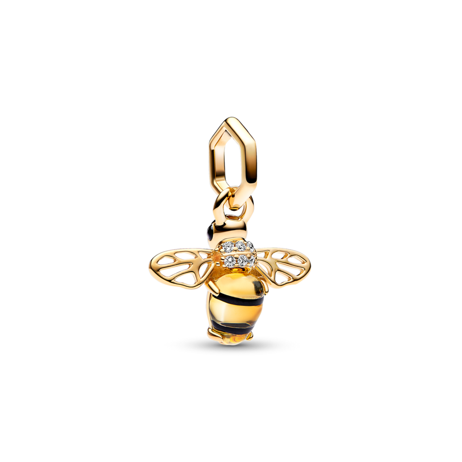 Mirdzošs piekarināmais bites amulets