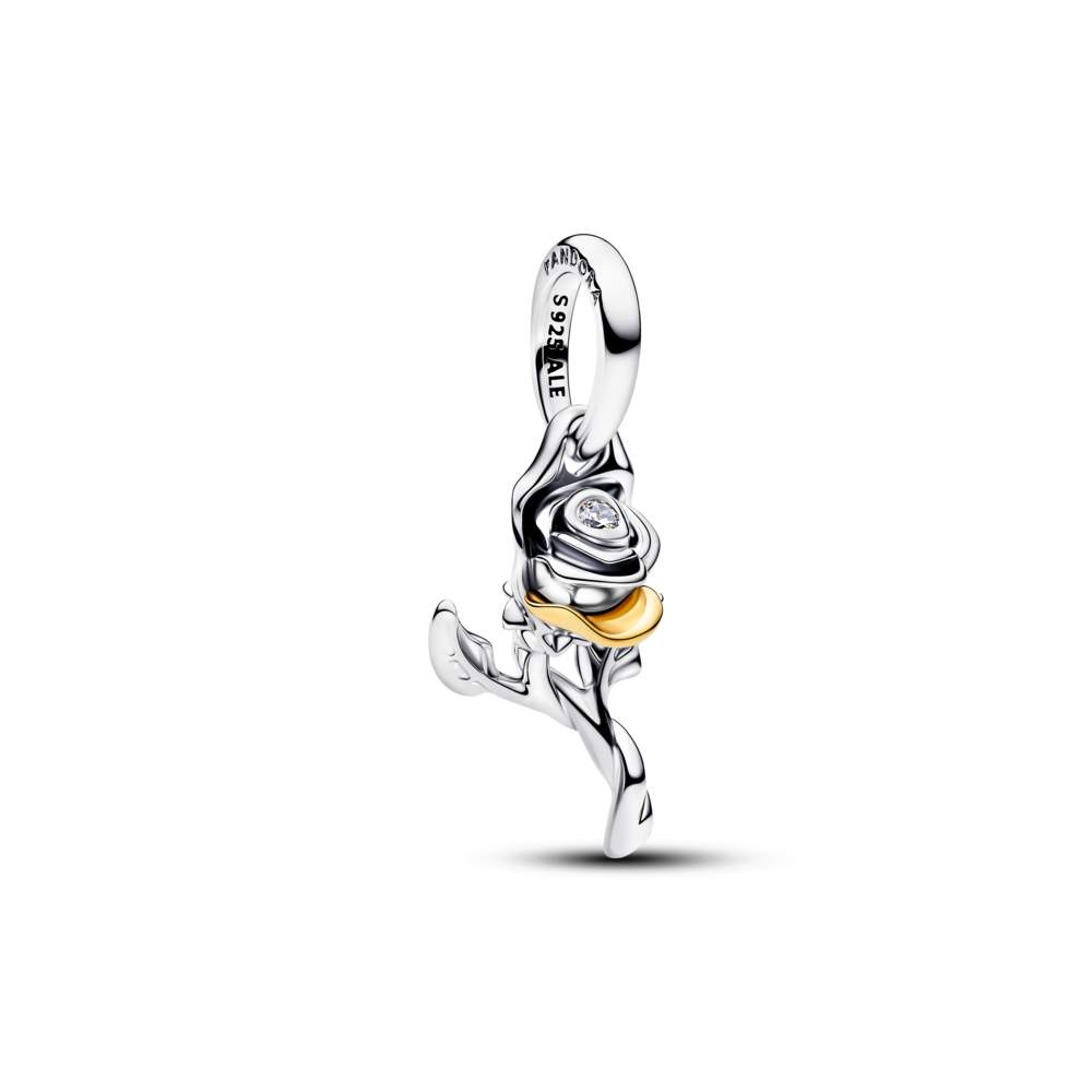 Laboratorijā audzētu dimantu amulets Disney Belle apburtā roze