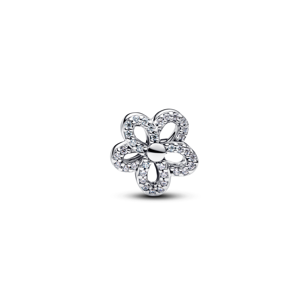 Pavé ziedu ažūra amulets