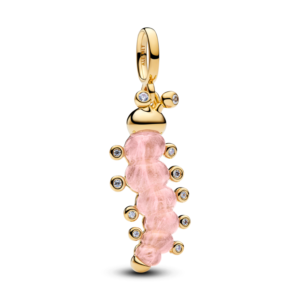 Rozā kāpura amulets