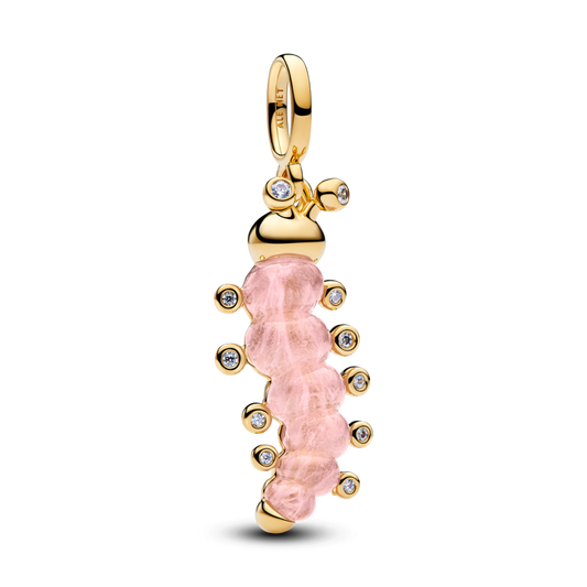 Rozā kāpura amulets