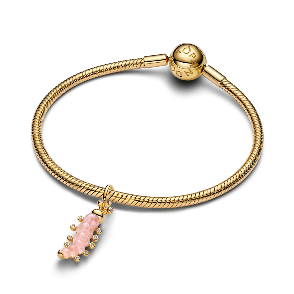 Rozā kāpura amulets