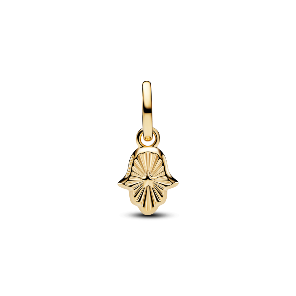 Zaļš Hamsa rokas mini amulets