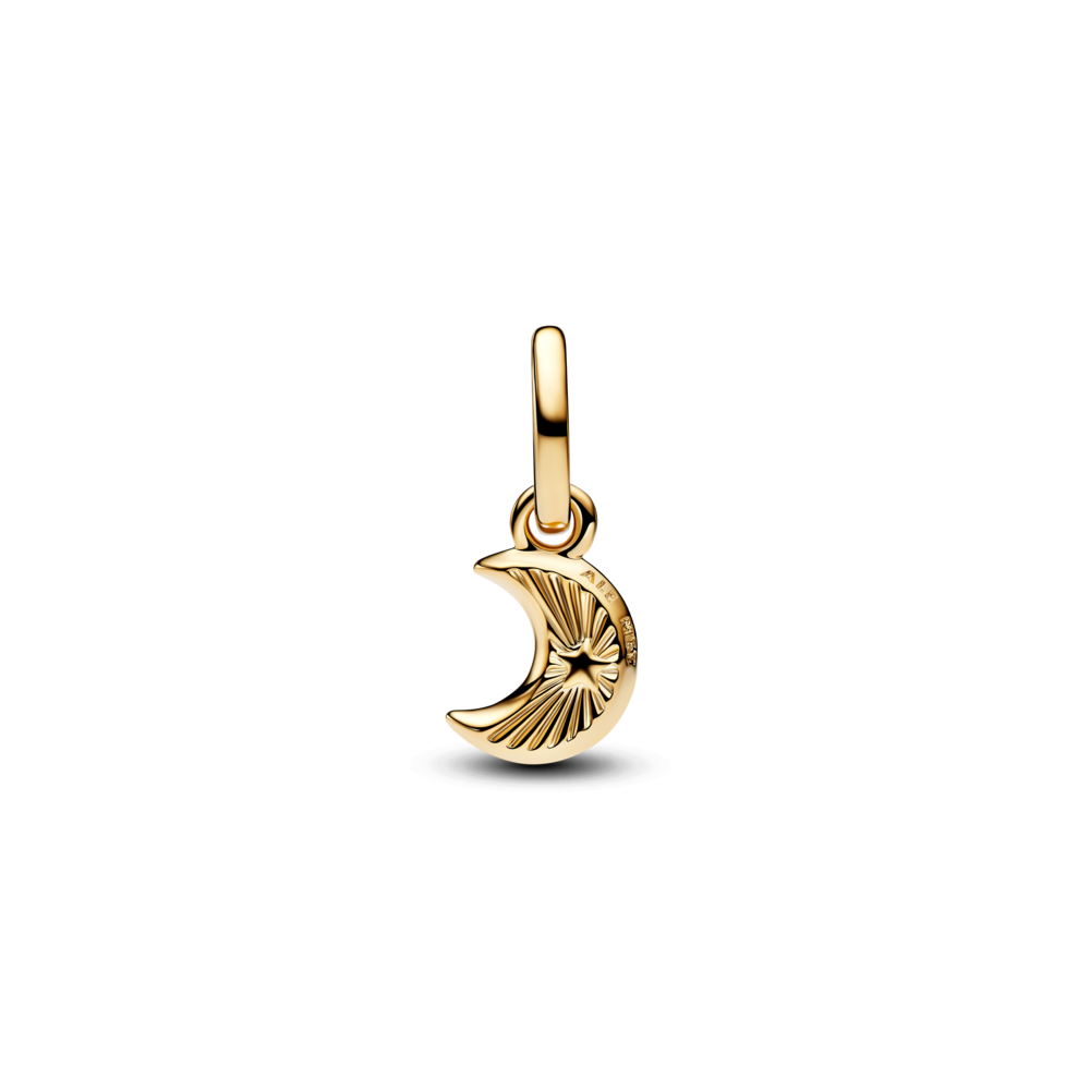 Balts pusmēness mini amulets