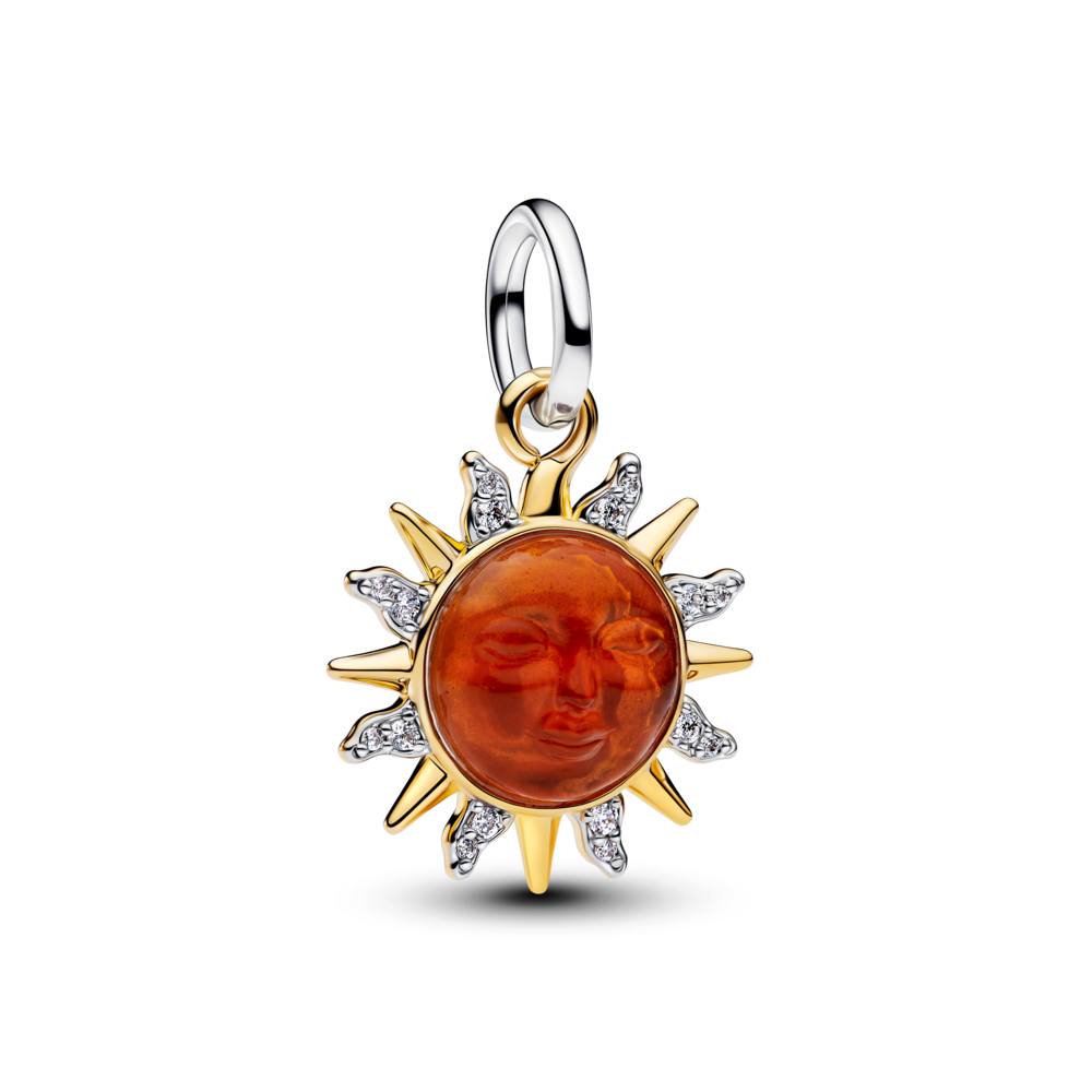 Divtoņu saules motīva amulets