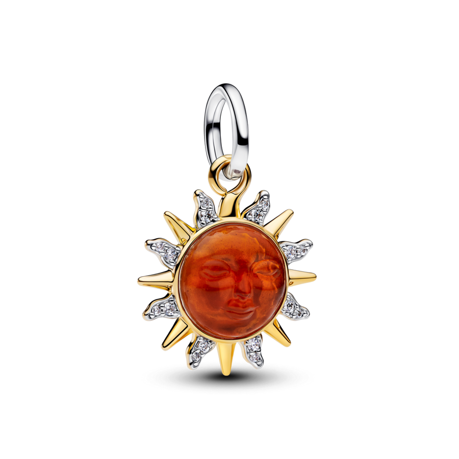 Divtoņu saules motīva amulets