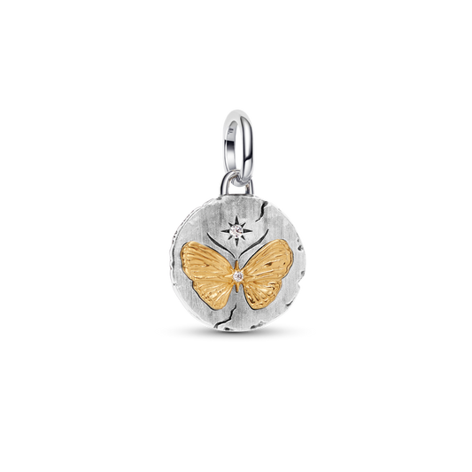 Tauriņa medaljona amulets