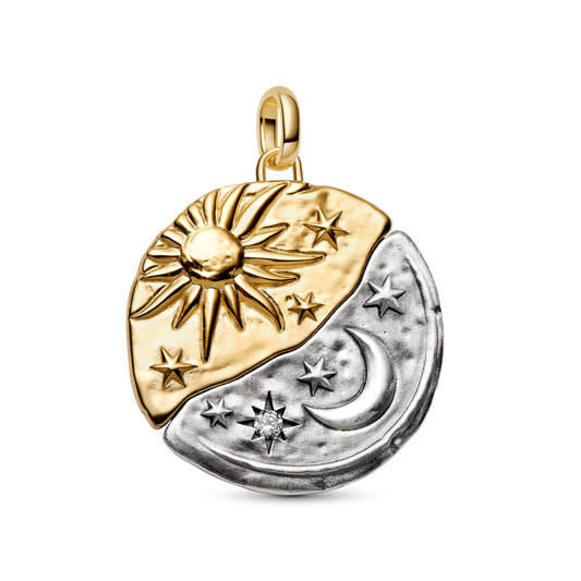 Saules un mēness lielizmēra medaljona amulets