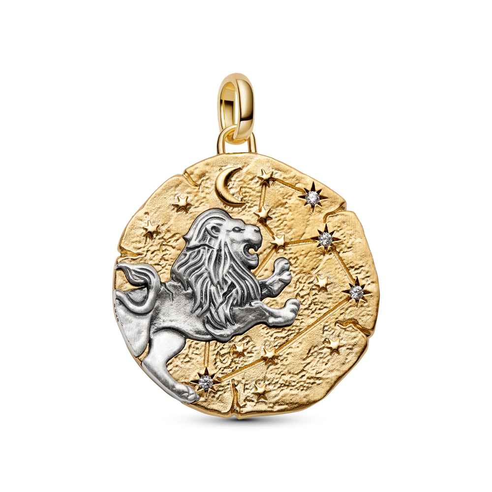 Lauvas zodiaka lielizmēra medaljona amulets