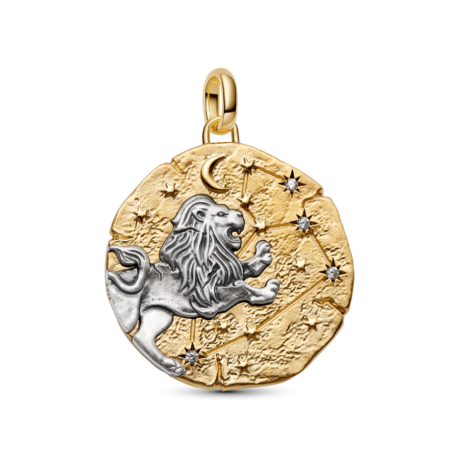 Lauvas zodiaka lielizmēra medaljona amulets