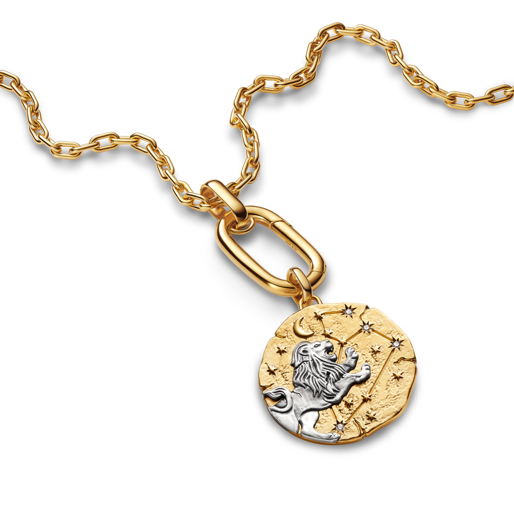 Lauvas zodiaka lielizmēra medaljona amulets