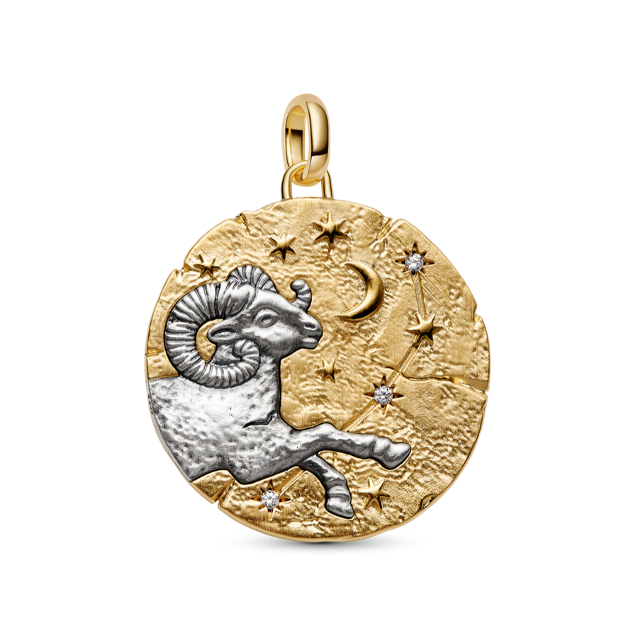 Auna zodiaka lielizmēra medaljona amulets