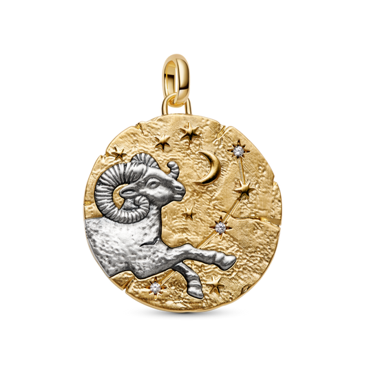 Auna zodiaka lielizmēra medaljona amulets