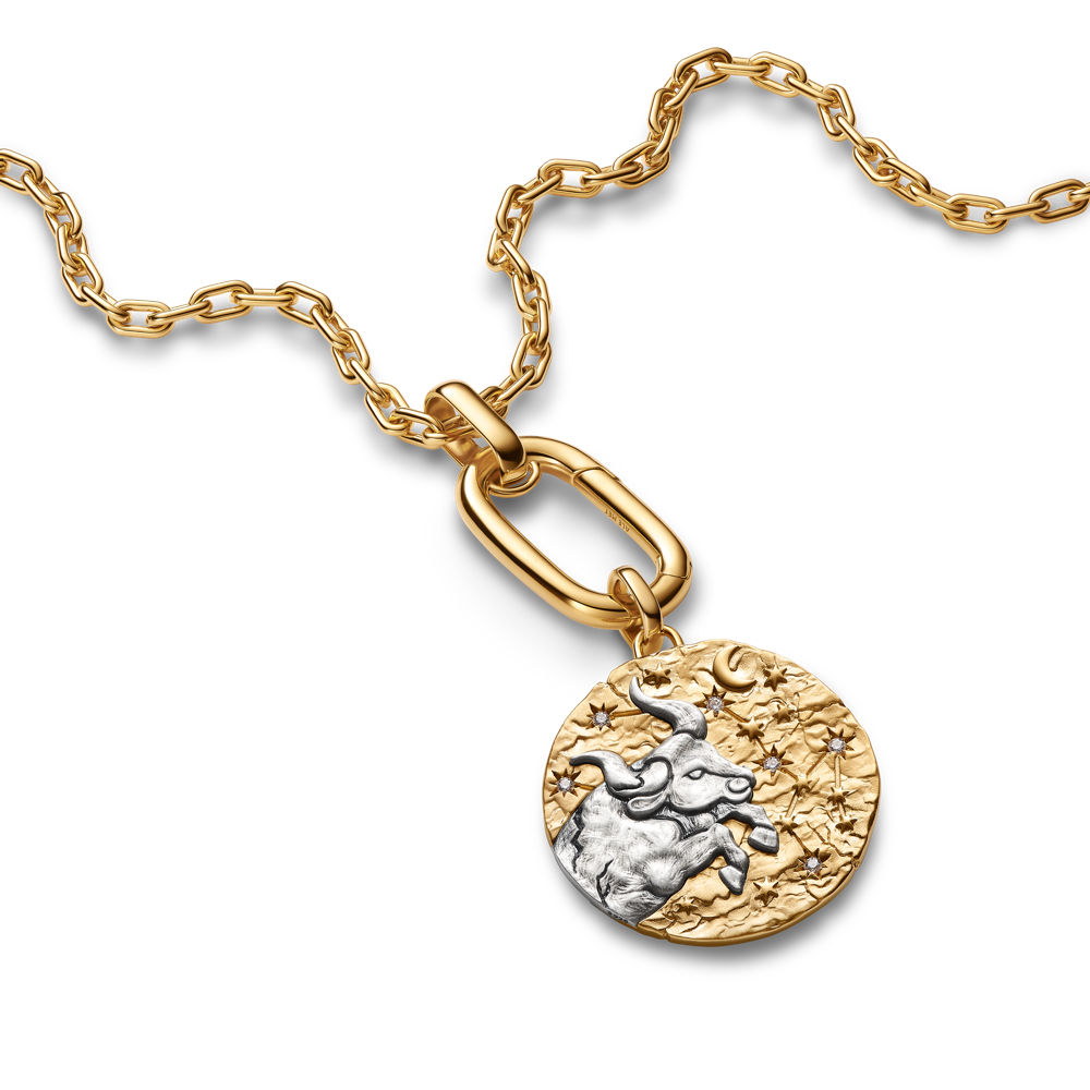 Vērša zodiaka lielizmēra medaljona amulets