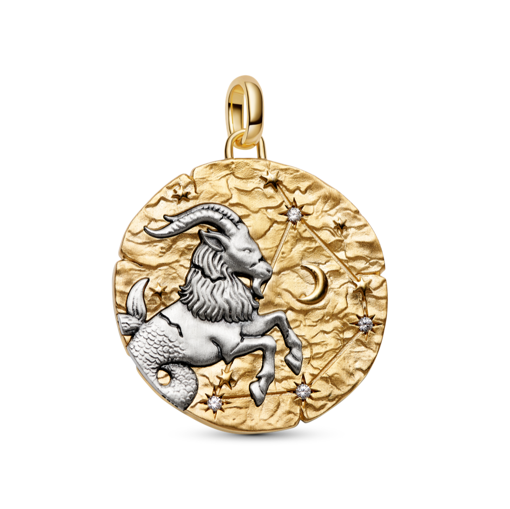 Mežāža zodiaka lielizmēra medaljona amulets